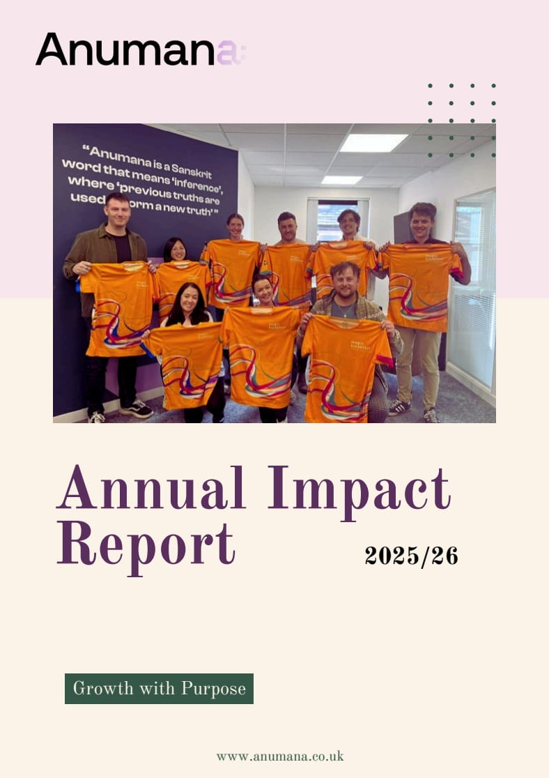 Cover of the Anumana Annual Impact Report 2025/26